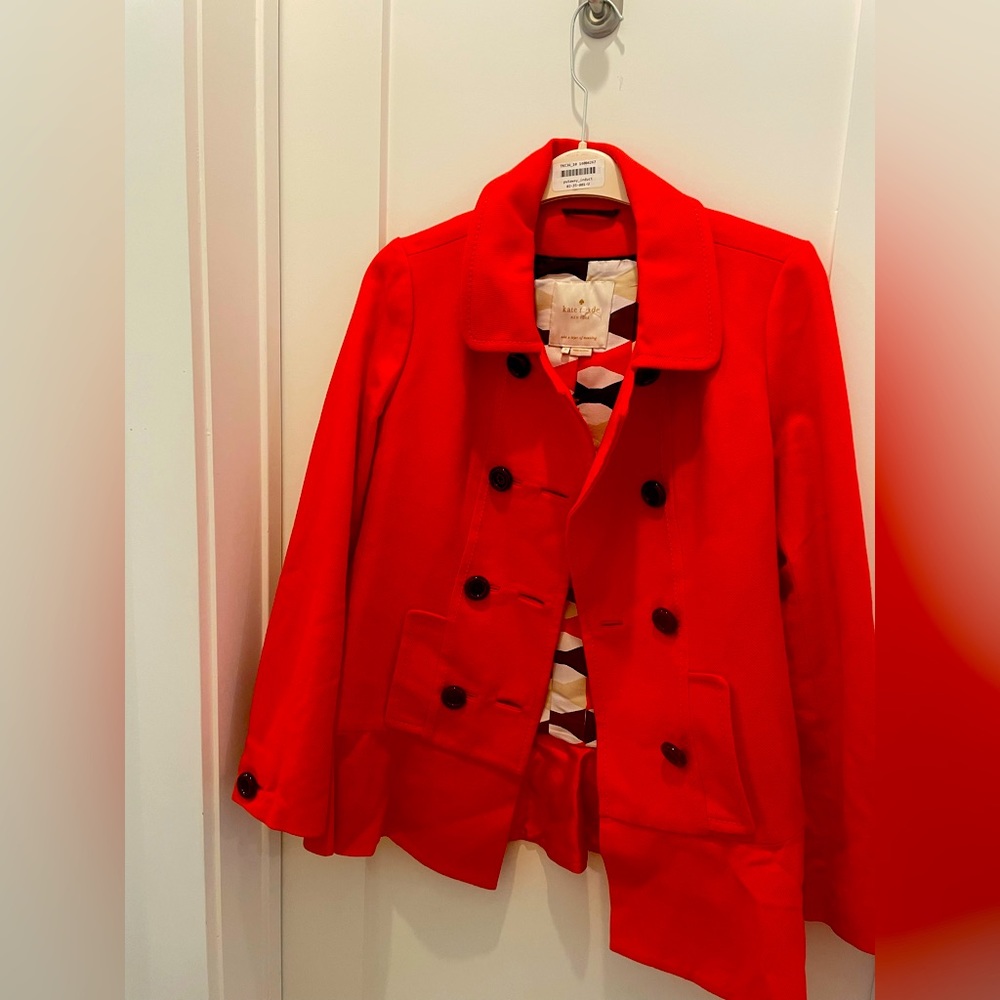 Like New Kate Spade Jacket. Size 8. Red
